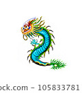 Zodiac dragon that can be used for New Year's cards Zodiac dragon that can be used for New Year's cards 105833781