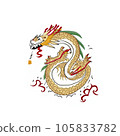 Zodiac dragon that can be used for New Year's cards Zodiac dragon that can be used for New Year's cards 105833782