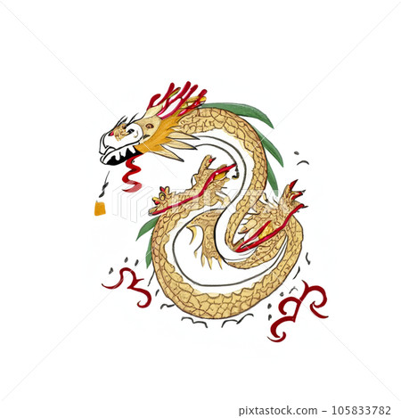 可用於賀年片的生肖龍 可用於賀年片的生肖龍 105833782