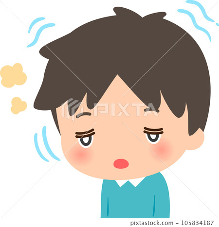 Dozing man, drowsy 105834187