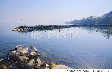 A landscape of Lake Geneva, Switzerland A landscape of Lake Geneva, Switzerland 105834307