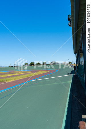 Sunny summer sky and scenery of a bicycle racetrack in Ishikawa Prefecture | Keirin image | Uchinada Town, Kahoku-gun, Ishikawa Prefecture Sunny summer sky and scenery of a bicycle racetrack in Ishikawa Prefecture | Keirin image | Uchinada Town, Kahoku-gun, Ishikawa Prefecture 105834776