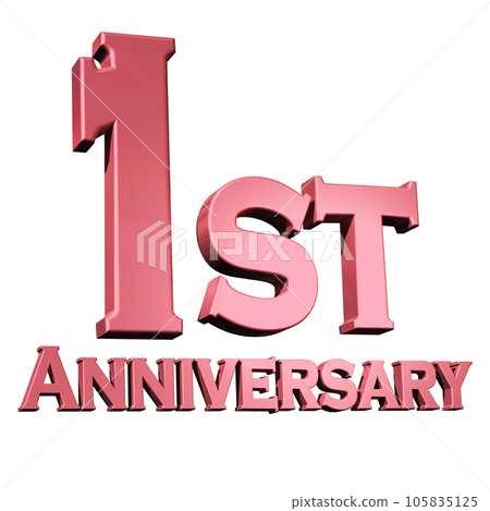 三維（3D）人物“1st Anniversary/一周年紀念日”紅、紅 105835125