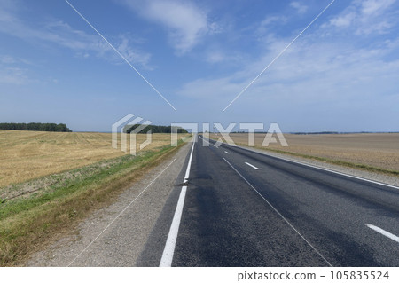 Narrow paved road for cars 105835524