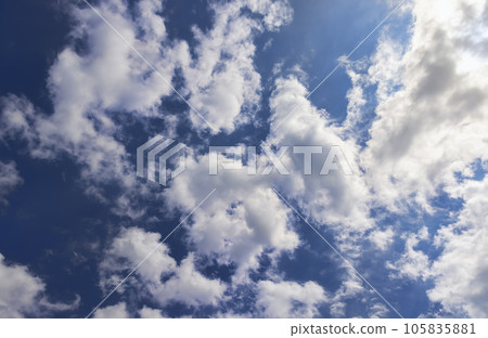 beautiful white clouds in the blue sky beautiful white clouds in the blue sky 105835881