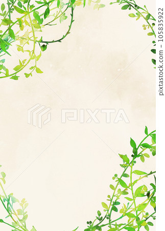 Background material_watercolor_plant 105835922