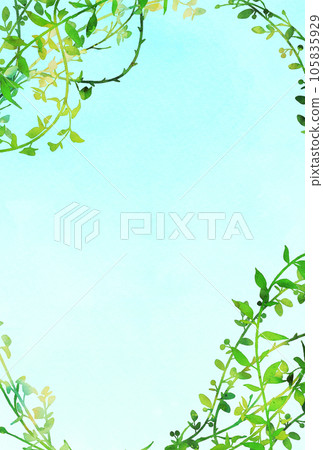 Background material_watercolor_plant 105835929