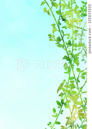 Background material_watercolor_plant 105835930