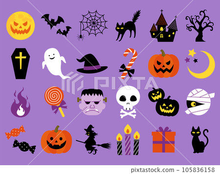 Halloween icon set 105836158
