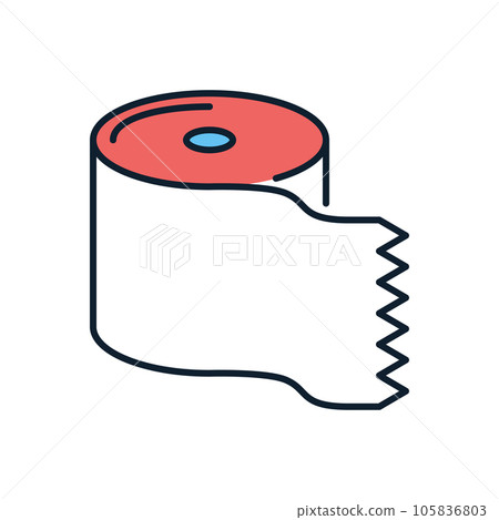 Toilet paper related vector icon. 105836803