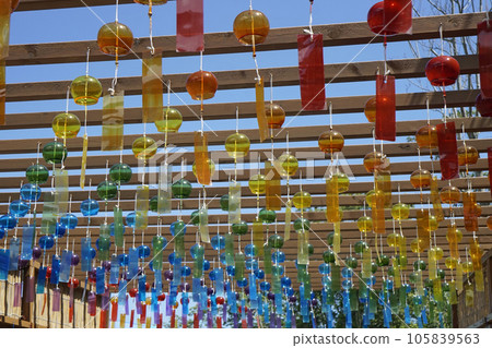 Mount Biwako Hakodate A wind chime that shines in the summer sky 105839563