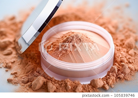 Scattered powder in a box. Scattered powder in a box. 105839746