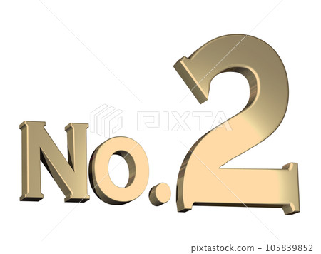 2, No.2, CG, 3D, solid, clipping, gold, gold 105839852