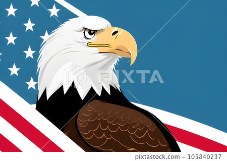 the eagle with USA flags 105840237
