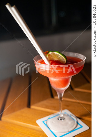 Red cocktail at Rooftop Bar Unai at Hilton Okinawa Miyakojima Resort Red cocktail at Rooftop Bar Unai at Hilton Okinawa Miyakojima Resort 105840522