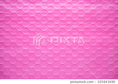 Pink plastic wrap air bubble texture background packaging material Pink plastic wrap air bubble texture background packaging material 105841690