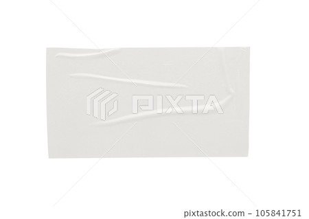 Paper sticker label isolated on white background Paper sticker label isolated on white background 105841751