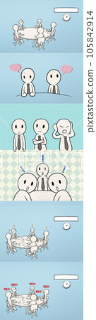 idea meeting, team meeting situation illustration idea meeting, team meeting situation illustration 105842914