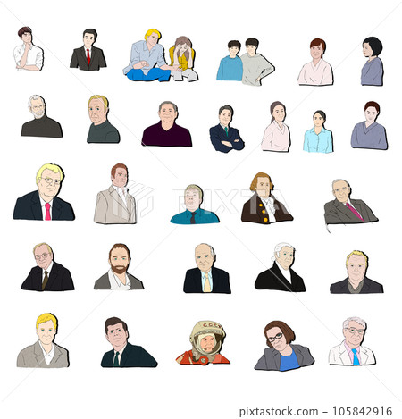 Realistic character illustrations that can be used in a variety of business situations 02 Realistic character illustrations that can be used in a variety of business situations 02 105842916