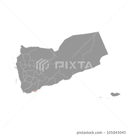 Aden governorate, administrative division of the country of Yemen. Vector illustration. 105843045
