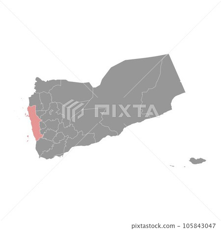 Al Hudaydah governorate, administrative division of the country of Yemen. Vector illustration. 105843047