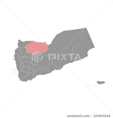 Al Jawf governorate, administrative division of the country of Yemen. Vector illustration. Al Jawf governorate, administrative division of the country of Yemen. Vector illustration. 105843048