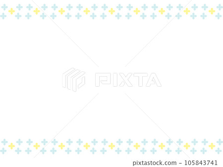 背景四瓣花框淺藍色 105843741