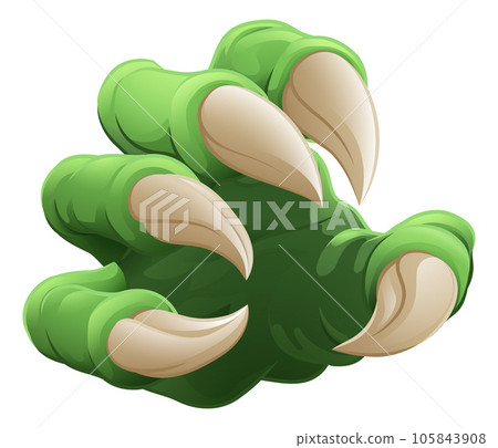 Monster Claw Dinosaur Dragon Cartoon Talon Hand 105843908