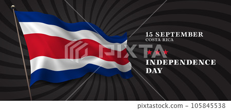 Costa Rica independence day vector banner, greeting card 105845538