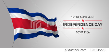 Costa Rica happy independence day greeting card, banner with template text vector illustration 105845539