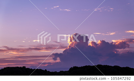 Sunset clouds and sky 105847292