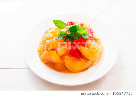 Plenty of handmade peach pulp jelly Plenty of handmade peach pulp jelly 105847733