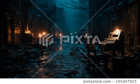 ruined town ruined town ruined town ruined town 105847925