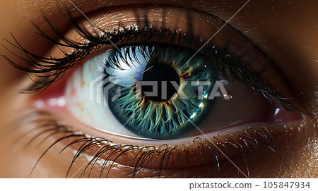 A huge mystical eye of a human person, for posters, ads, flyers, coaches and lifestyle consultant 105847934