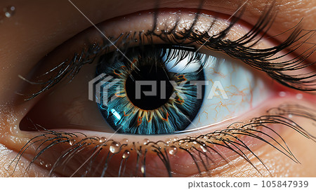 A huge mystical eye of a human person, for posters, ads, flyers, coaches and lifestyle consultant 105847939