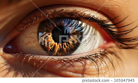 A huge mystical eye of a human person, for posters, ads, flyers, coaches and lifestyle consultant 105847945