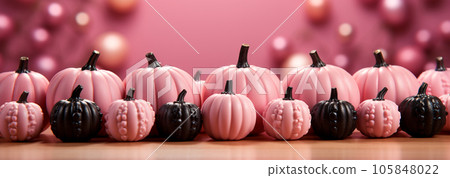 Barbie style pink pumpkins, Halloween holiday, fall harvest, fairy tale storyline Barbie style pink pumpkins, Halloween holiday, fall harvest, fairy tale storyline 105848022