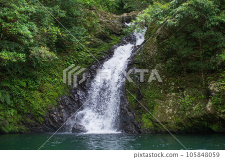 馬泰里亞瀑布傾瀉而下，注入翠綠色的水池中 105848059