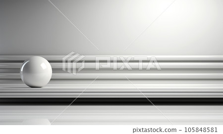 Modern and trendy interior design with graphic shapes in minimalist style, abstract forms 105848581