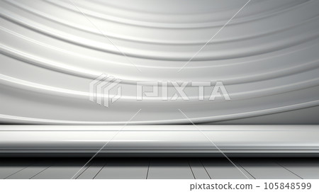 Modern and trendy interior design with graphic shapes in minimalist style, abstract forms 105848599