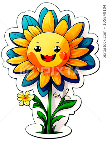 a sunflower with a flower a sunflower with a flower 105849104