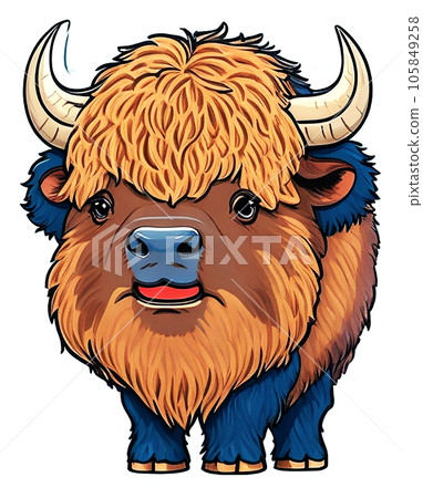 a buffalo cartoon 105849258