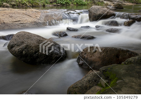 The view of landscape namg romg water fall is beautiful national park The view of landscape namg romg water fall is beautiful national park 105849279