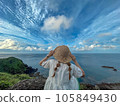 Woman looking at the sea 105849430