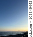 Sunset over the sea 105849442