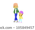 Parent and child of mother and daughter going out on an excursion 105849457