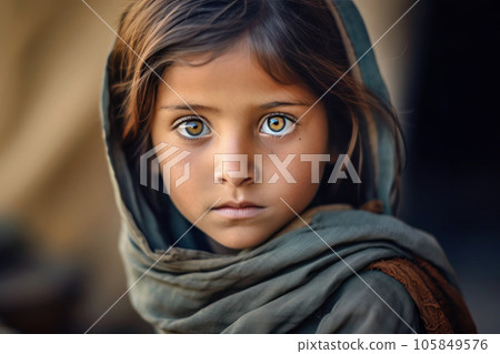 The eyes of a girl living in a poor country The eyes of a girl living in a poor country 105849576