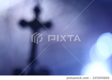Metal Church cross closeup 105849800