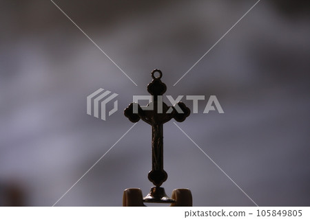 Metal Church cross closeup 105849805