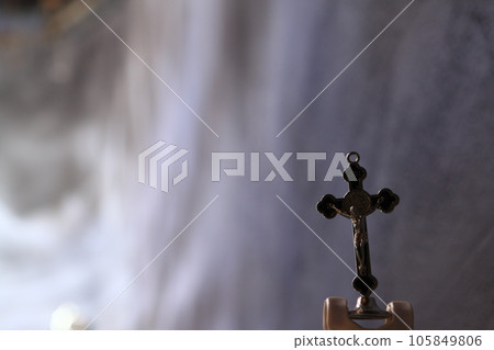 Metal Church cross closeup 105849806